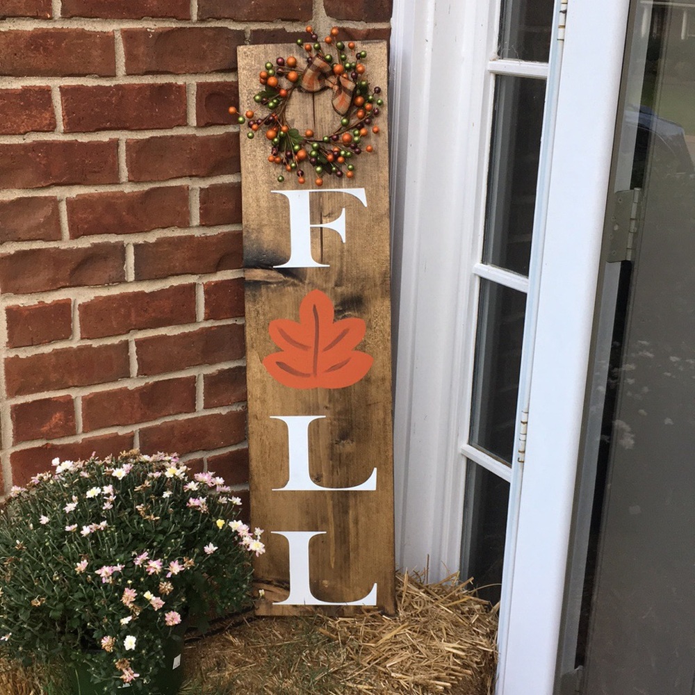 Fall autumn porch sign wood hand painted